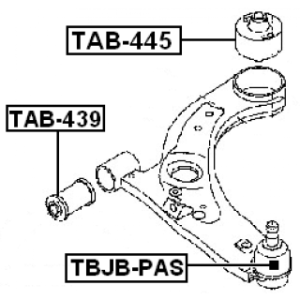 Mounting Control Trailing Arm - FEBEST TAB445