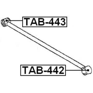 Mounting Control Trailing Arm - FEBEST TAB443