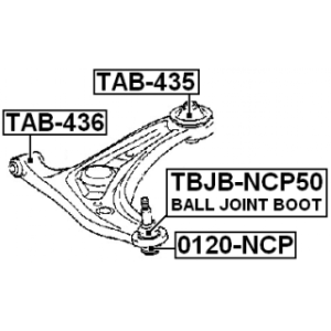 Mounting Control Trailing Arm - FEBEST TAB435