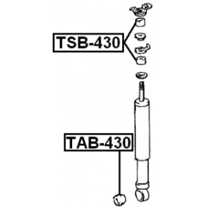 Bush Shock Absorber - FEBEST TAB430