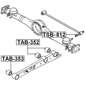 Mounting Control Trailing Arm - FEBEST TAB352