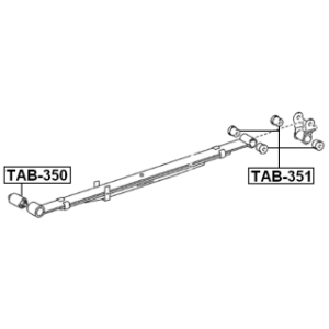 Bushing Leaf Spring - FEBEST TAB350