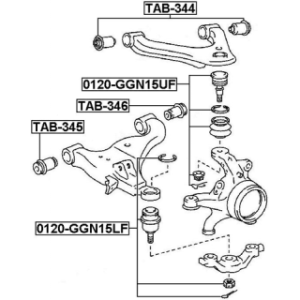 Mounting Control Trailing Arm - FEBEST TAB344