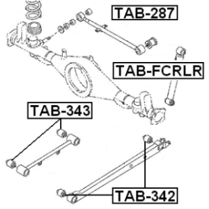 Mounting Control Trailing Arm - FEBEST TAB342