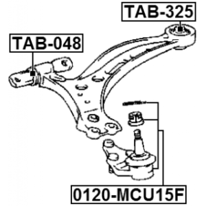 Mounting Control Trailing Arm - FEBEST TAB325