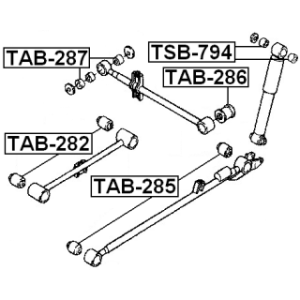 Mounting Control Trailing Arm - FEBEST TAB285