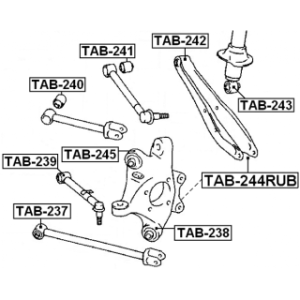 Mounting Control Trailing Arm - FEBEST TAB244RUB