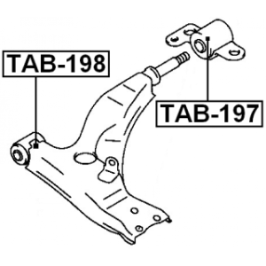 Mounting Control Trailing Arm - FEBEST TAB197