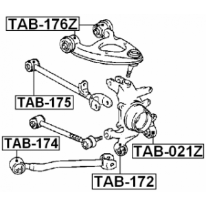 Mounting Control Trailing Arm - FEBEST TAB176Z