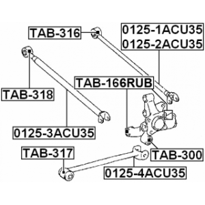 Mounting Control Trailing Arm - FEBEST TAB166RUB