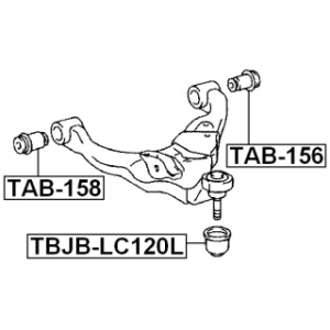 Mounting Control Trailing Arm - FEBEST TAB158