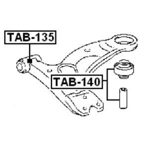 Mounting Control Trailing Arm - FEBEST TAB140