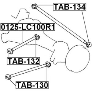 Mounting Control Trailing Arm - FEBEST TAB134