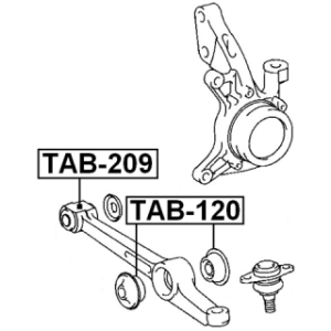 Mounting Control Trailing Arm - FEBEST TAB120