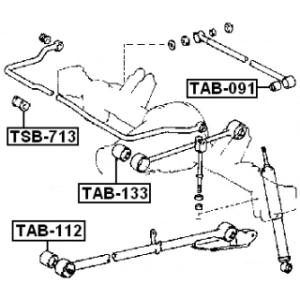 Mounting Control Trailing Arm - FEBEST TAB112