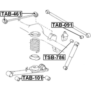 Mounting Control Trailing Arm - FEBEST TAB101