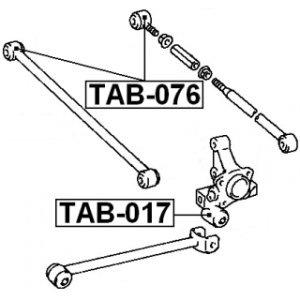 Mounting Control Trailing Arm - FEBEST TAB076