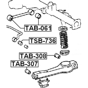 Mounting Control Trailing Arm - FEBEST TAB061