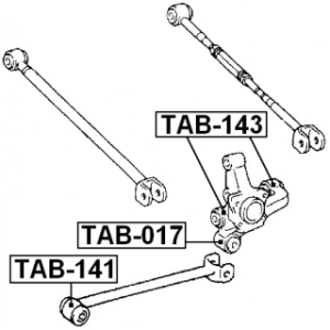 Mounting Control Trailing Arm - FEBEST TAB017