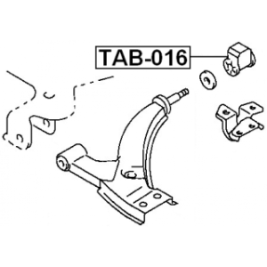 Mounting Control Trailing Arm - FEBEST TAB016