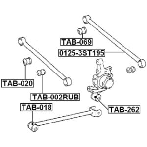 Mounting Control Trailing Arm - FEBEST TAB002RUB