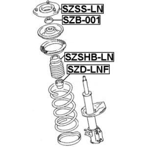 Suspension Strut Support Mount - FEBEST SZSSLN