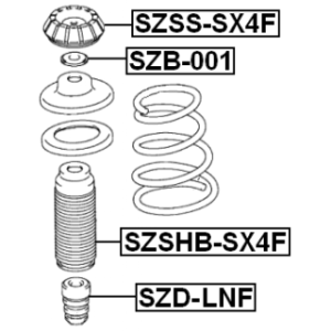 Protective Cap Bellow Shock Absorber - FEBEST SZSHBSX4F