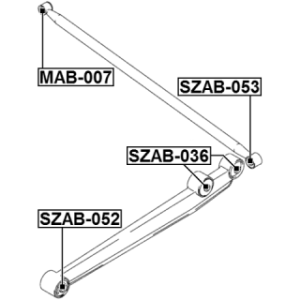 Mounting Control Trailing Arm - FEBEST SZAB053