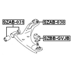 Mounting Control Trailing Arm - FEBEST SZAB031