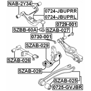 Mounting Control Trailing Arm - FEBEST SZAB029