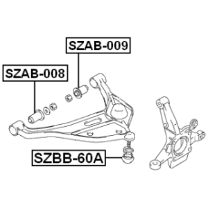 Mounting Control Trailing Arm - FEBEST SZAB009