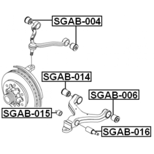 Mounting Control Trailing Arm - FEBEST SGAB015