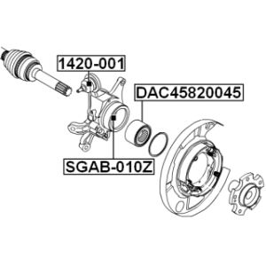 Mounting Control Trailing Arm - FEBEST SGAB010Z