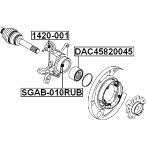 Mounting Control Trailing Arm - FEBEST SGAB010RUB