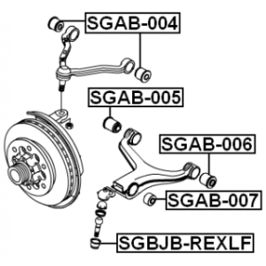 Mounting Control Trailing Arm - FEBEST SGAB006