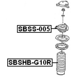 Suspension Strut Support Mount - FEBEST SBSS005