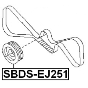 Belt Pulley Crankshaft - FEBEST SBDSEJ251
