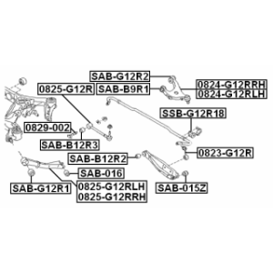 Mounting Control Trailing Arm - FEBEST SABG12R2