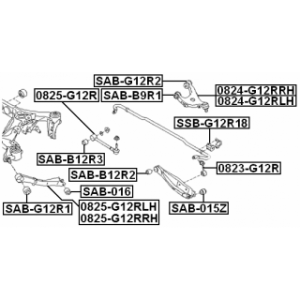 Mounting Control Trailing Arm - FEBEST SABG12R1