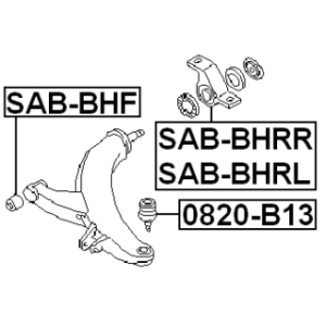 Mounting Control Trailing Arm - FEBEST SABBHF