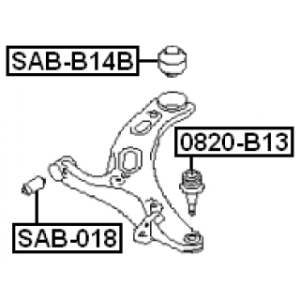 Mounting Control Trailing Arm - FEBEST SABB14B
