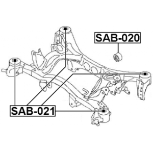 Bushing Axle Beam - FEBEST SAB021