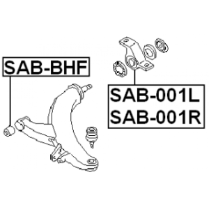 Mounting Control Trailing Arm - FEBEST SAB001L