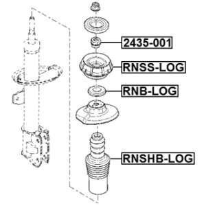 Suspension Strut Support Mount - FEBEST RNSSLOG