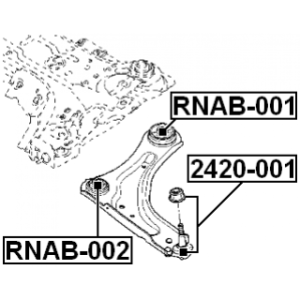 Mounting Control Trailing Arm - FEBEST RNAB001