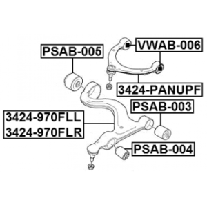 Mounting Control Trailing Arm - FEBEST PSAB003