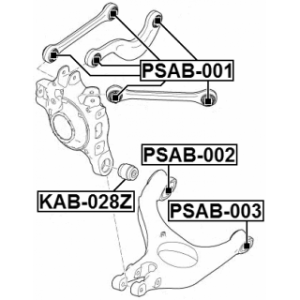 Mounting Control Trailing Arm - FEBEST PSAB001