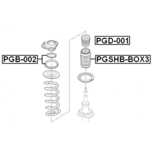 Protective Cap Bellow Shock Absorber - FEBEST PGSHBBOX3