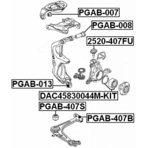 Mounting Control Trailing Arm - FEBEST PGAB007