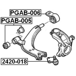 Mounting Control Trailing Arm - FEBEST PGAB005